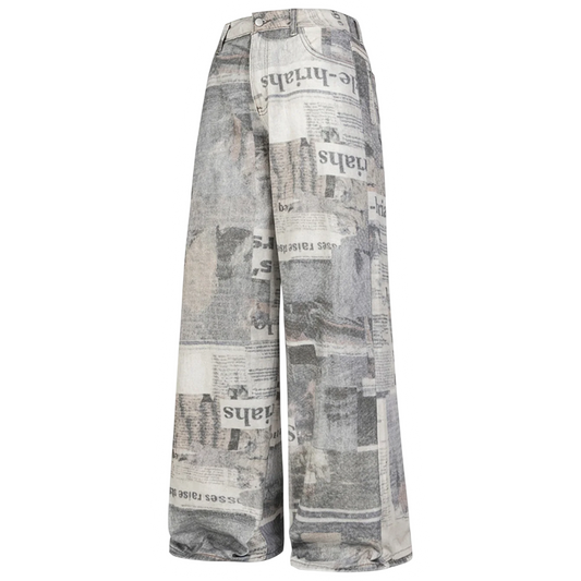 DAMNED CULT NEWSPAPER PANTS - Damned Cult