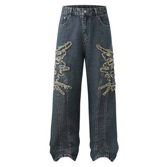 DAMNED CLT EDGE PATCH JEANS - Damned Cult