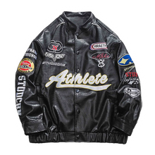 Görseli Galeri görüntüleyiciye yükleyin, DAMNED CULT ATHLETE RACING LEATHER JACKET
