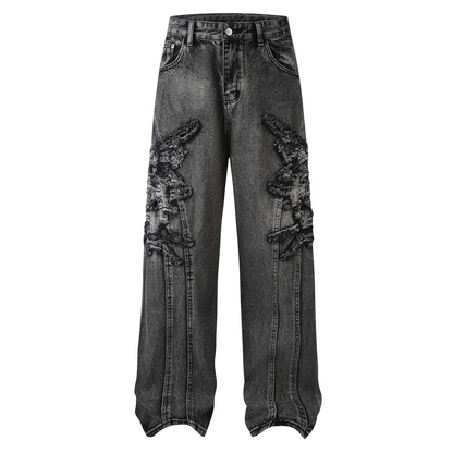 DAMNED CLT EDGE PATCH JEANS - Damned Cult
