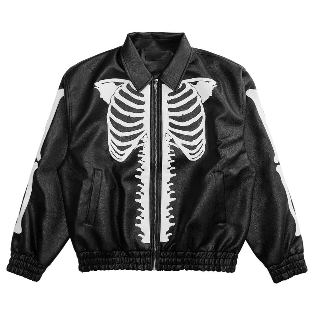 DAMNED CULT BONE LEATHER JACKET