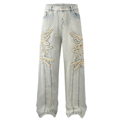 DAMNED CLT EDGE PATCH JEANS - Damned Cult