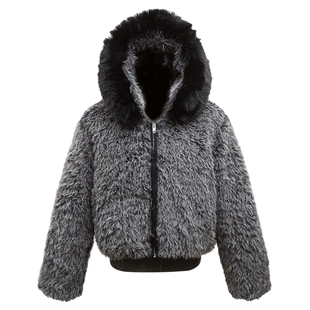 DAMNED CULT ARCTIC FUR HOODED JACKET