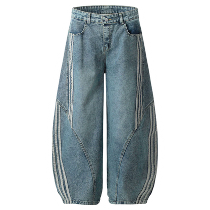 DAMNED CULT STRIPE STITCH JEANS - Damned Cult
