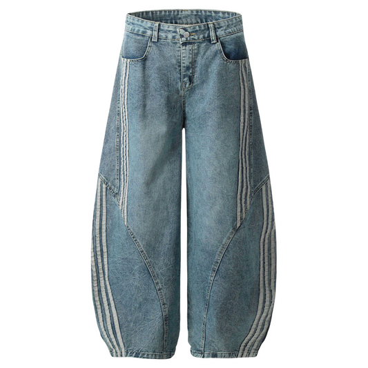 DAMNED CULT STRIPE STITCH JEANS - Damned Cult