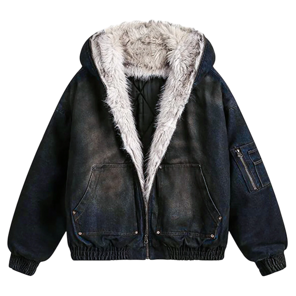 DAMNED CULT DENIM FUR JACKET