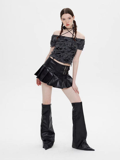 DAMNED CULT LEATHER SKIRT - Damned Cult