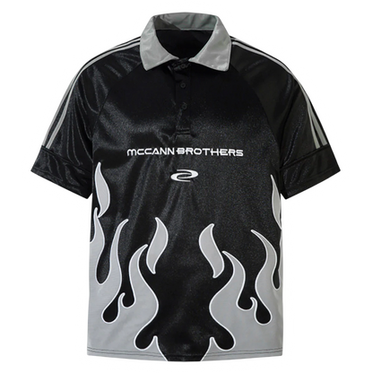 DAMNED CULT FLAME POLO TEE - Damned Cult