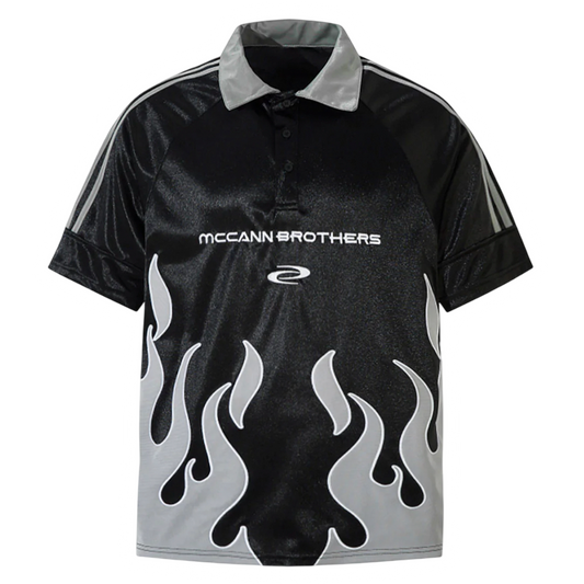 DAMNED CULT FLAME POLO TEE - Damned Cult