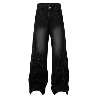 DAMNED CULT FUR PATCH JEANS - Damned Cult