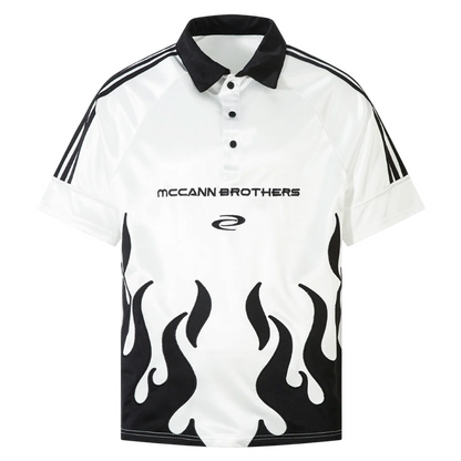 DAMNED CULT FLAME POLO TEE - Damned Cult