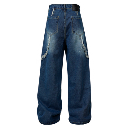 DAMNED CULT FUR PATCH JEANS - Damned Cult