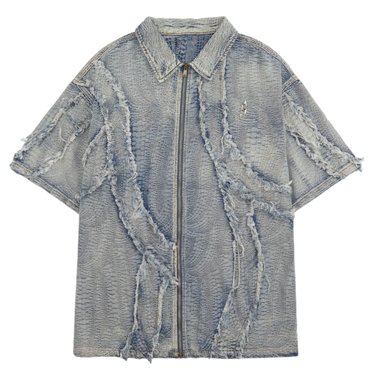 DAMNED CULT DENIM PATCH SHIRT - Damned Cult