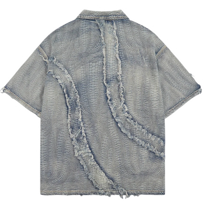 DAMNED CULT DENIM PATCH SHIRT - Damned Cult