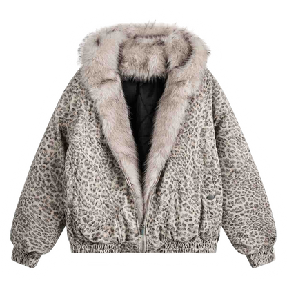 DAMNED CULT LEOPARD FUR JACKET - Damned Cult