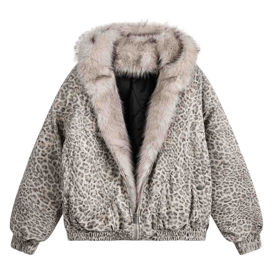 DAMNED CULT LEOPARD FUR JACKET - Damned Cult