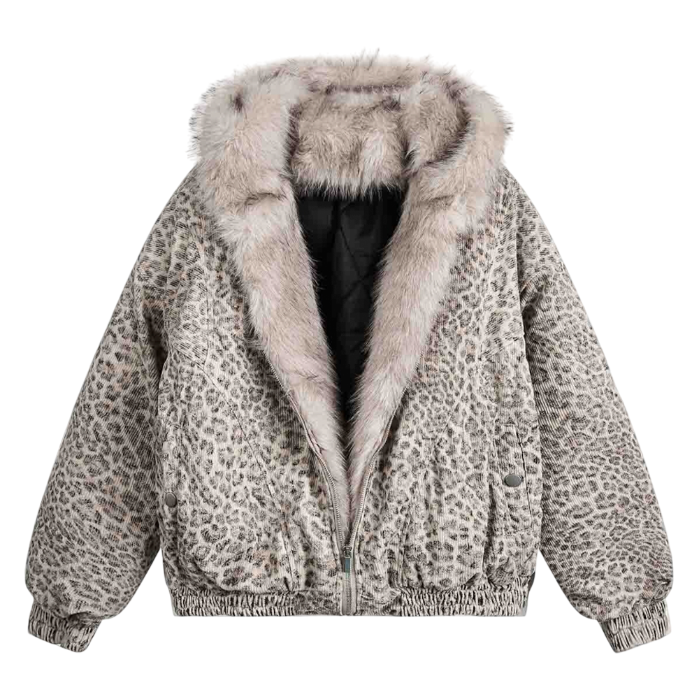 DAMNED CULT LEOPARD FUR JACKET