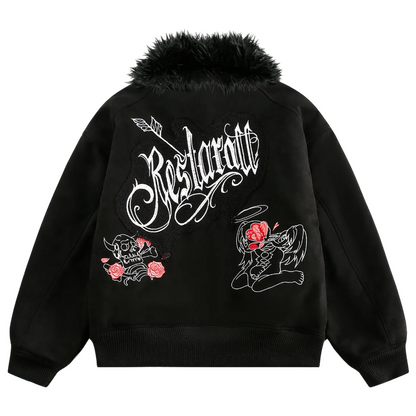 DAMNED CULT FUR QUILTED JACKET - Damned Cult