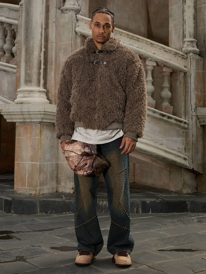 DAMNED CULT FAUX FUR JACKET - Damned Cult
