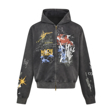 Görseli Galeri görüntüleyiciye yükleyin, DAMNED CULT GRAFFITI CARDIGAN JACKET
