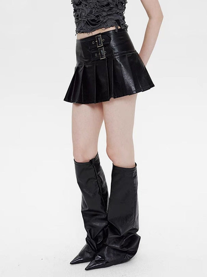 DAMNED CULT LEATHER SKIRT - Damned Cult