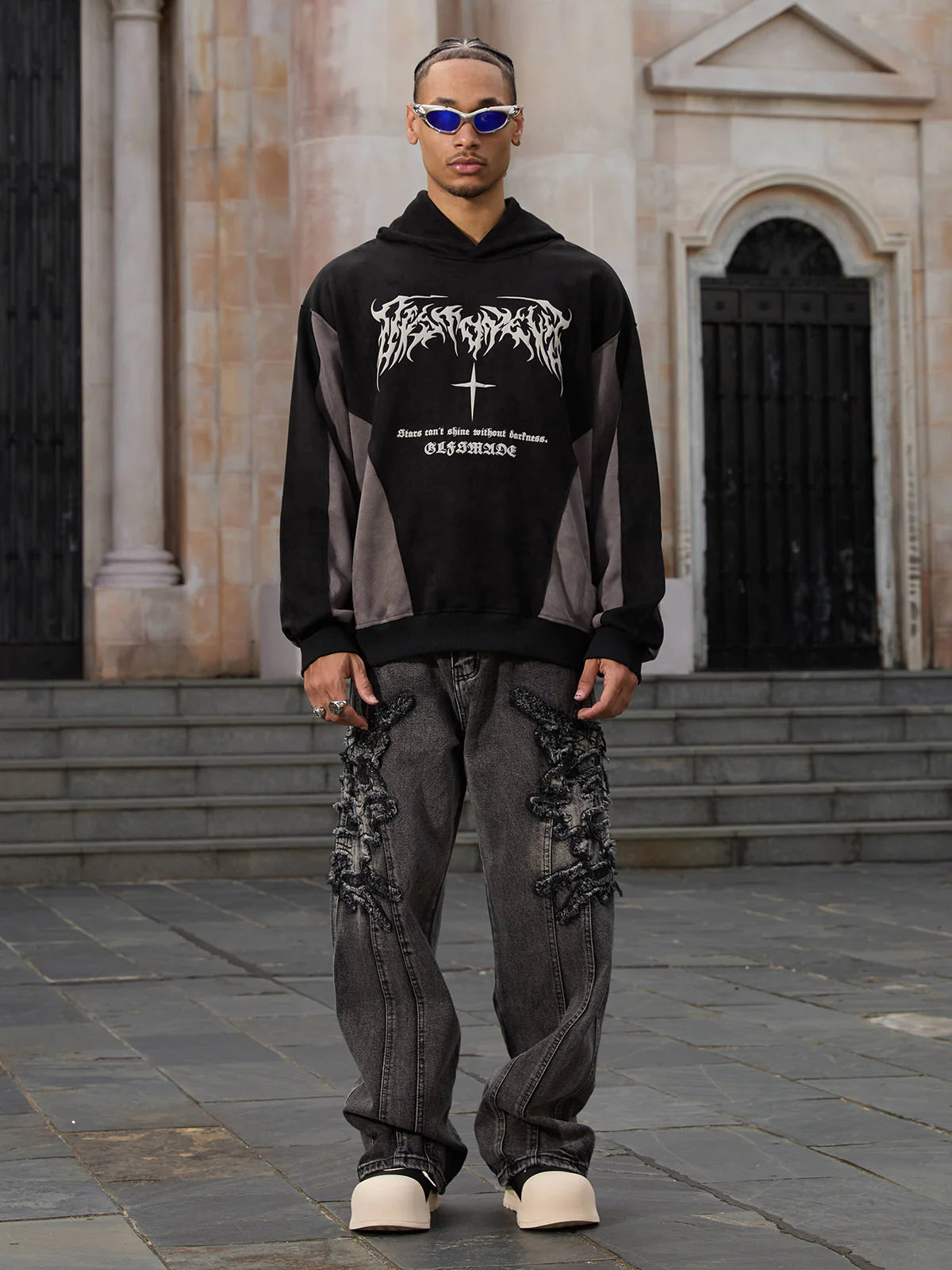 DAMNED CLT EDGE PATCH JEANS - Damned Cult