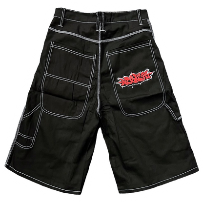 DAMNED CULT RED PATTERN JORT - Damned Cult