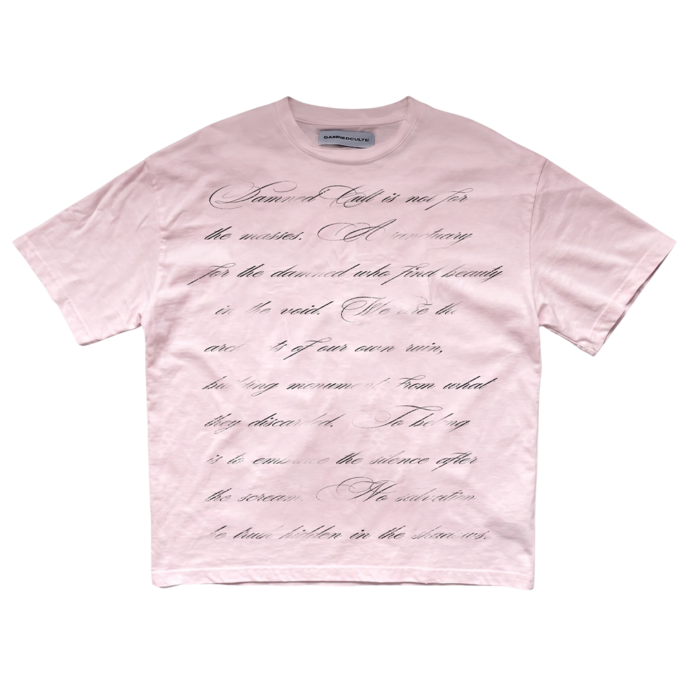 CURSED LETTERS TEE PINK