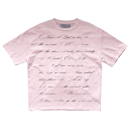 CURSED LETTERS TEE PINK