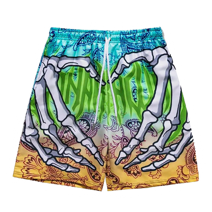 DAMNED CULT SKULL HANDS SHORTS - Damned Cult