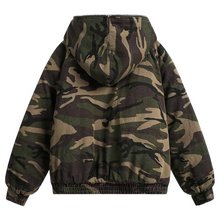 Görseli Galeri görüntüleyiciye yükleyin, DAMNED CULT DARK CAMOUFLAGE FUR HOODED JACKET

