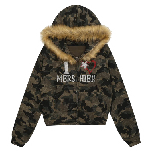 DAMNED CULT CAMOUFLAGE RHINESTONE JACKET