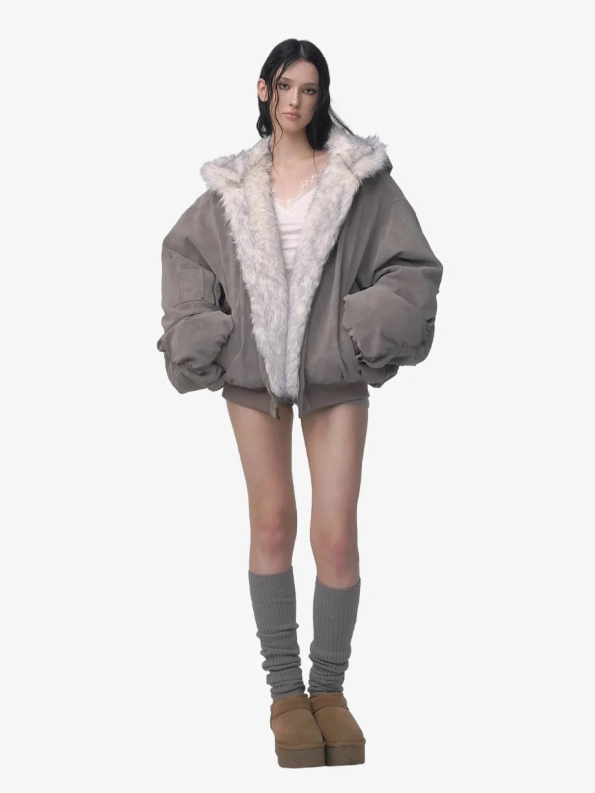 DAMNED CULT REVERSIBLE FUR JACKET