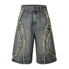 Görseli Galeri görüntüleyiciye yükleyin, DAMNED CULT PATCHED JORTS

