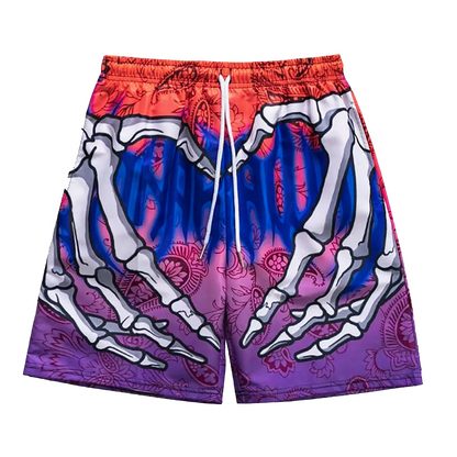 DAMNED CULT SKULL HANDS SHORTS - Damned Cult