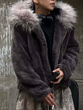 Görseli Galeri görüntüleyiciye yükleyin, DAMNED CULT FUR HOODED SHERPA JACKET
