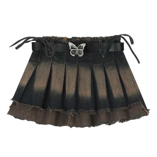 DAMNED CULT BUTTERFLY BELT SKIRT - Damned Cult