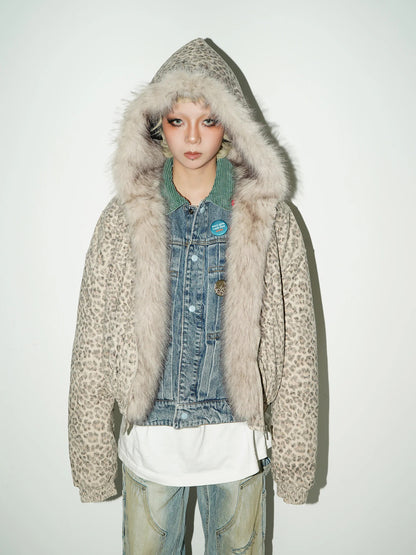 DAMNED CULT LEOPARD FUR JACKET - Damned Cult