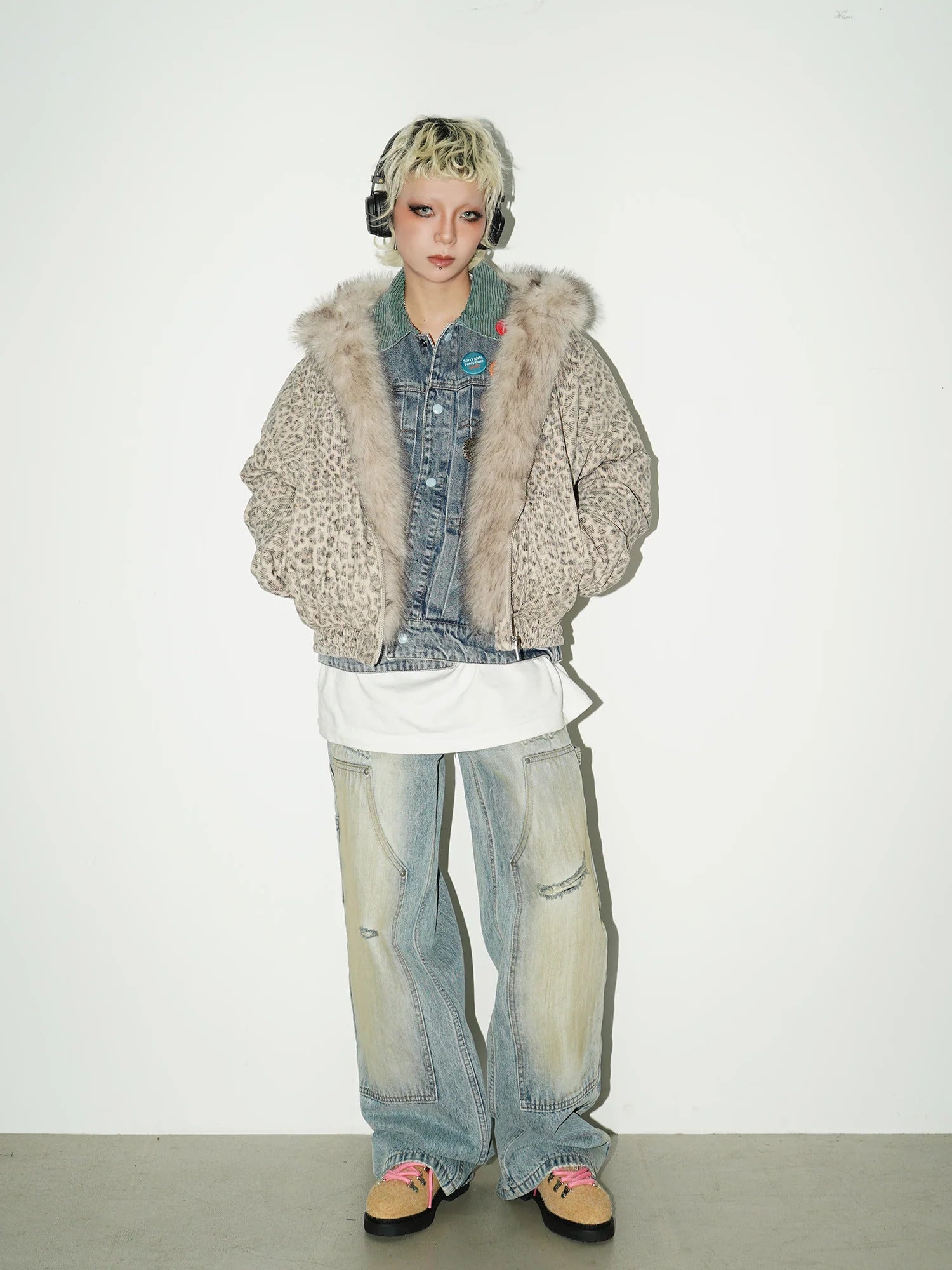 DAMNED CULT LEOPARD FUR JACKET - Damned Cult