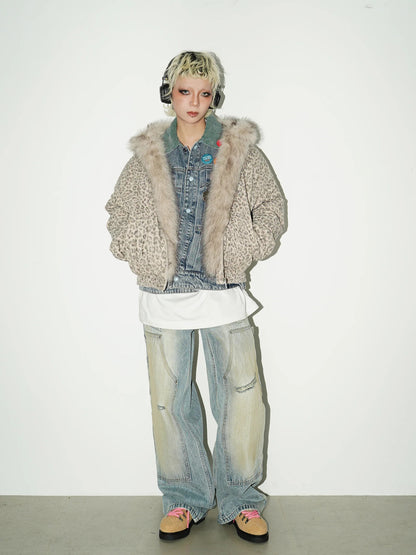 DAMNED CULT LEOPARD FUR JACKET - Damned Cult