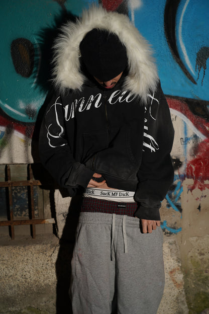 BADCULT SUN FADED FUR HOODIE