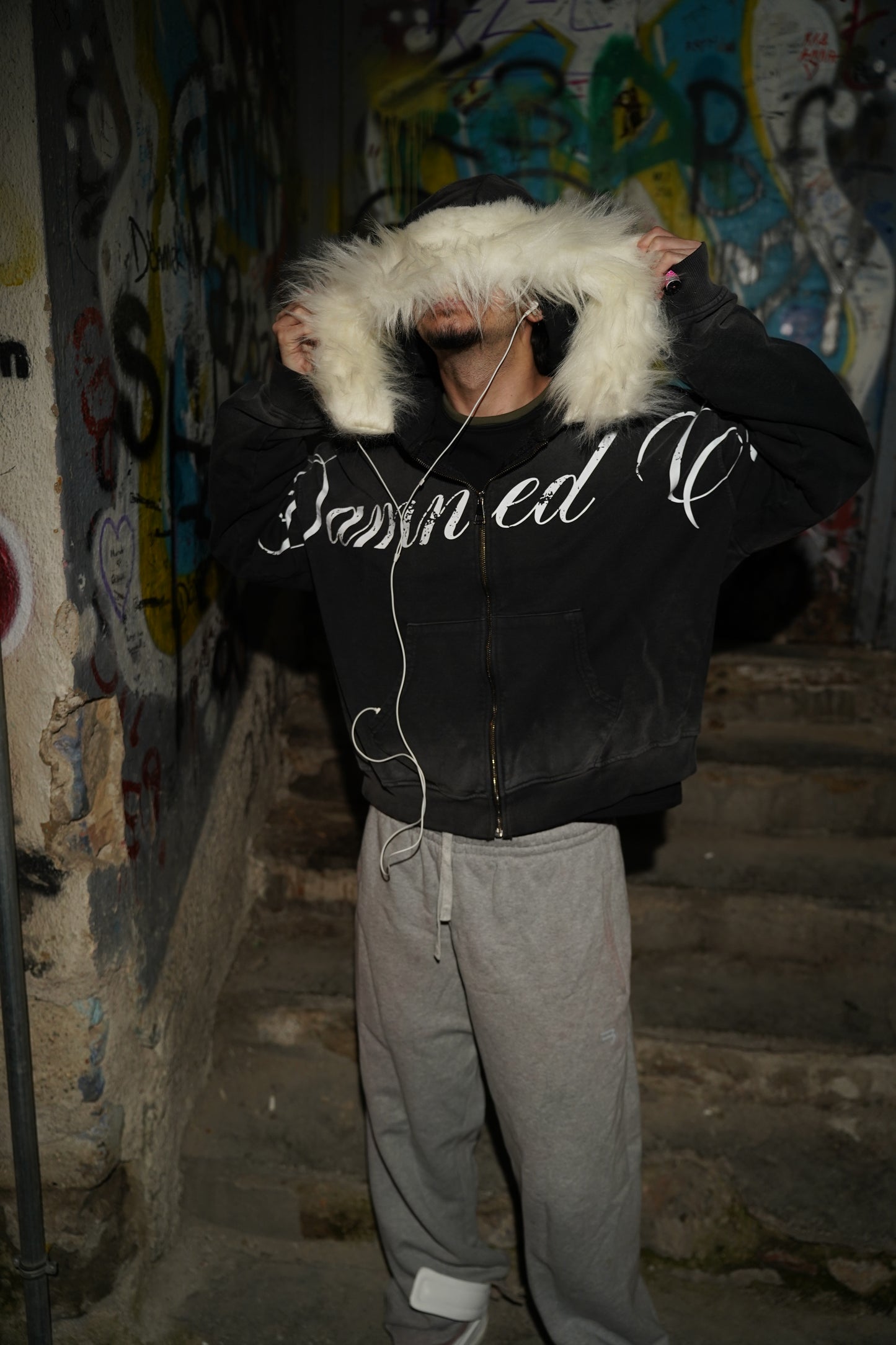 BADCULT SUN FADED FUR HOODIE