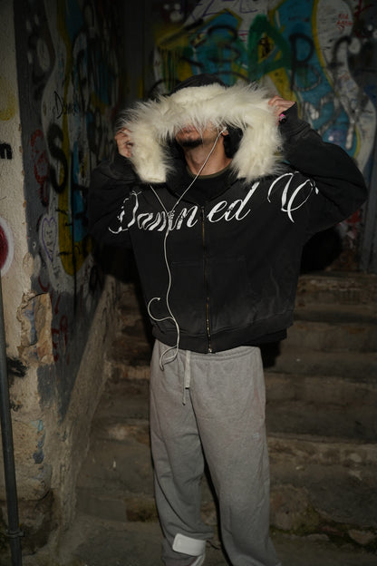 BADCULT SUN FADED FUR HOODIE