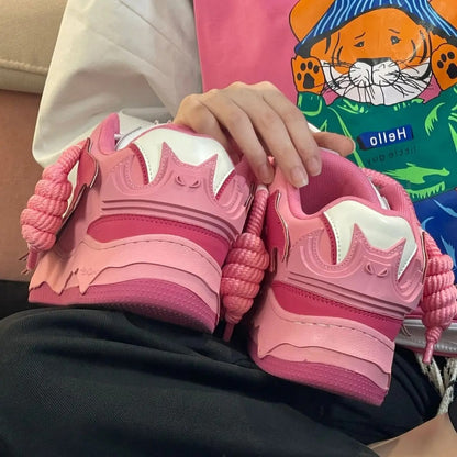 DAMNED CULT PINK BAT SNEAKER - Damned Cult
