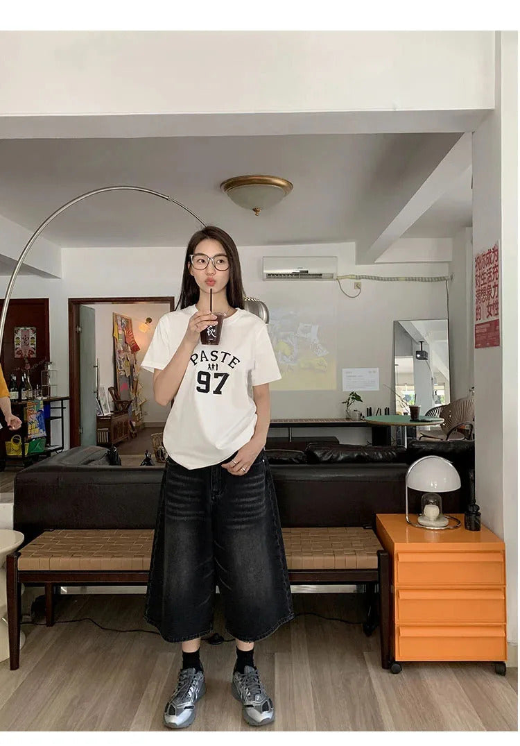 DAMNED CULT BLACK DENIM JORT