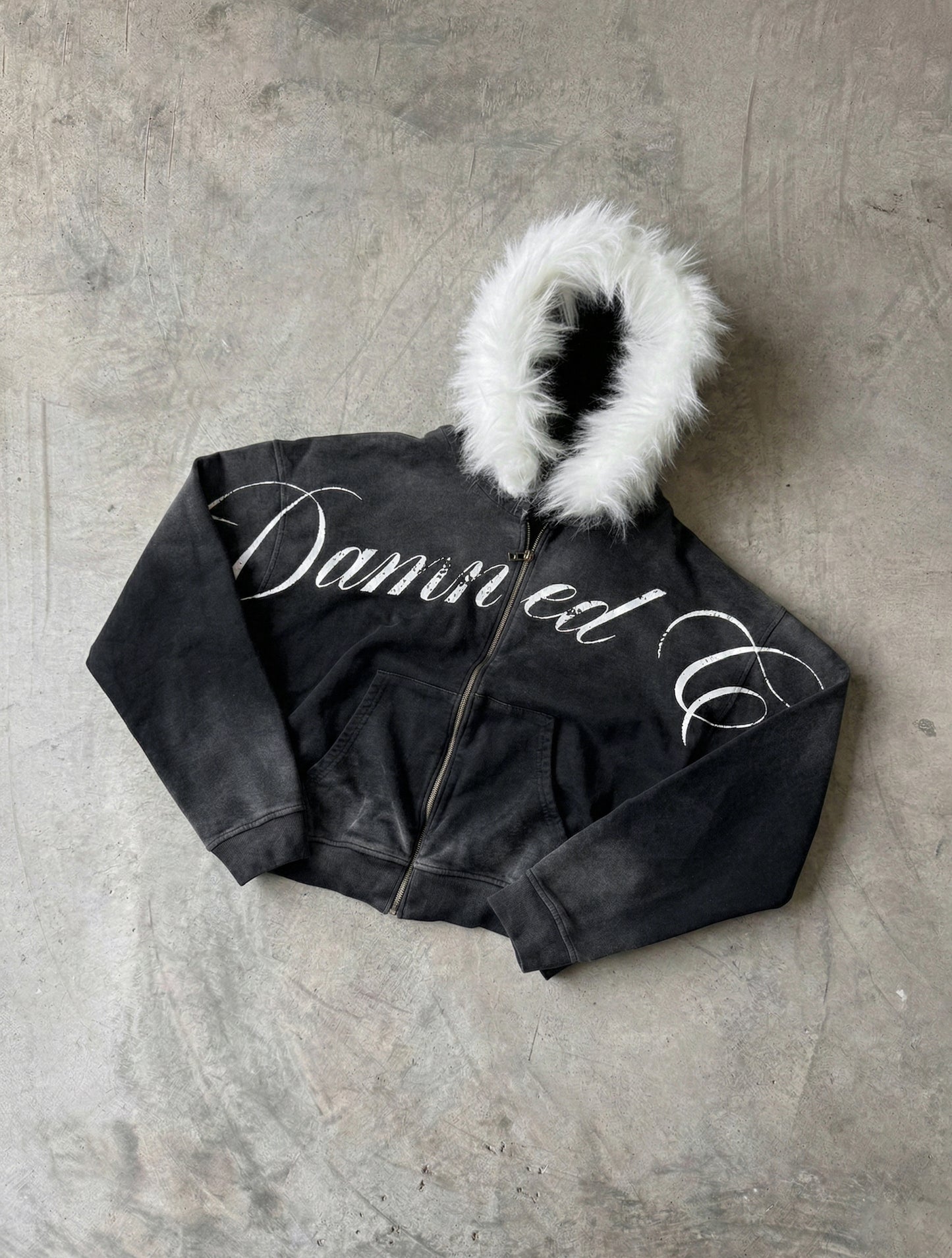 BADCULT SUN FADED FUR HOODIE