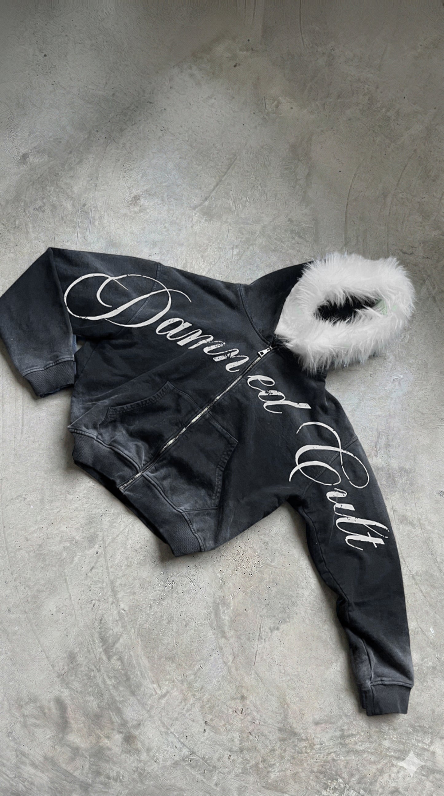 BADCULT SUN FADED FUR HOODIE