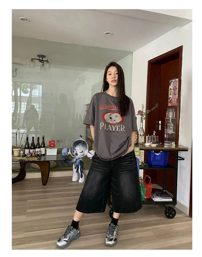 DAMNED CULT BLACK DENIM JORT