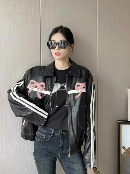 DAMNED CULT RIBBON LEATHER JACKET - Damned Cult