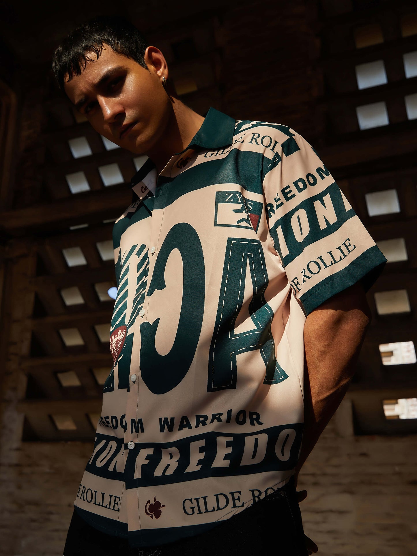 DAMNED CULT GREEN LETTER SHIRT - Damned Cult